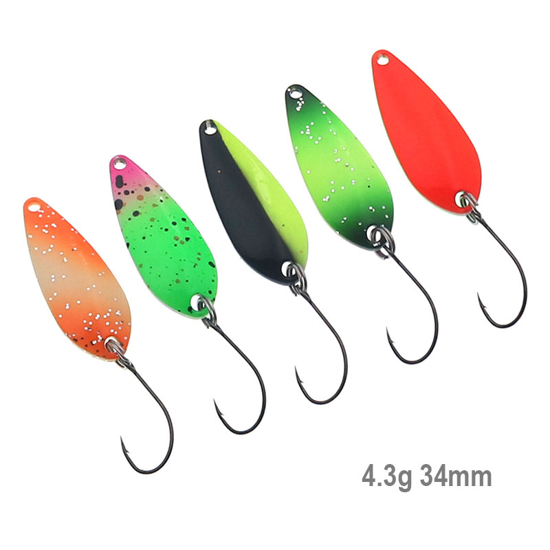 Fishing Lure Spoon - Vissen Lepel 4.3g 34mm UV Kleurrijke
