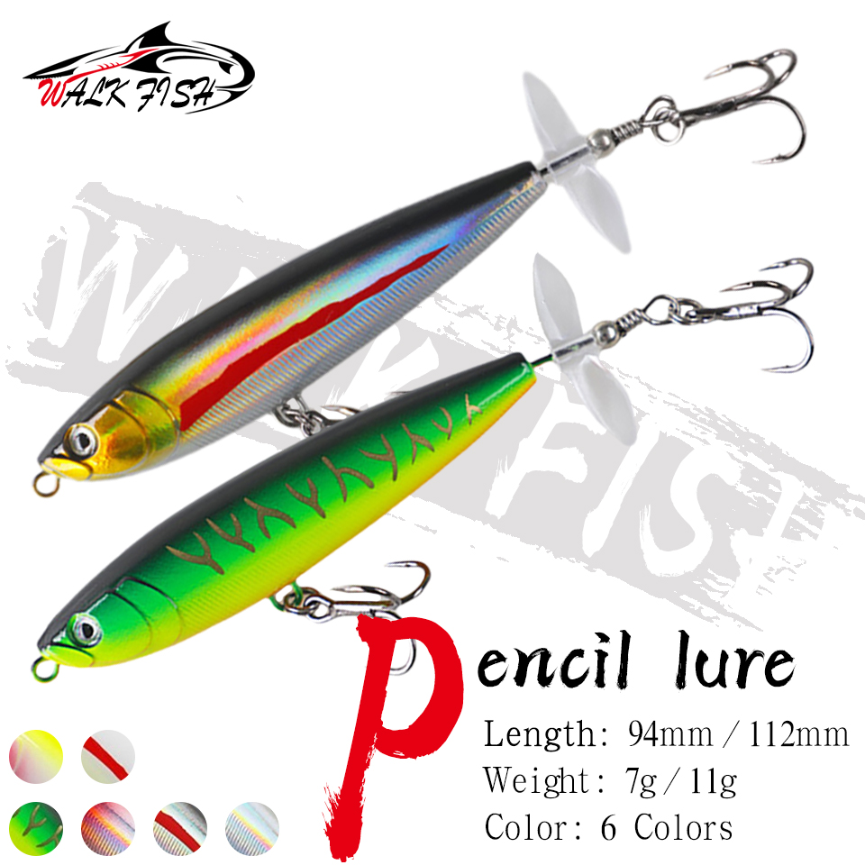 Fishing Lure Popper - WALK FISH 7g/11g Pencil Aas Zoutwater