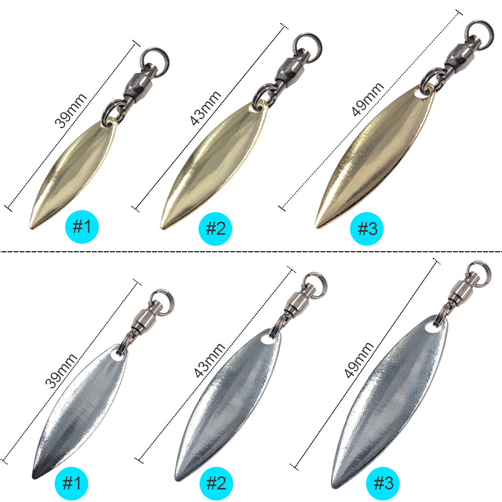 10pcs Willowleaf Blades Spinne - Fishing Lure Blade Bait recensie en prijs