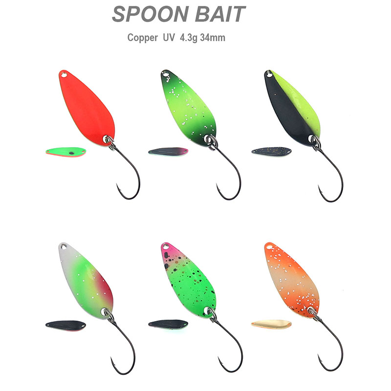 Vissen Lepel 4.3g 34mm UV Kleu - Fishing Lure Spoon recensie en prijs